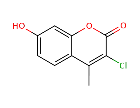 Molecular Structure of 6174-86-3 (3-CHLORO-7-HYDROXY-4-METHYLCOUMARIN)
