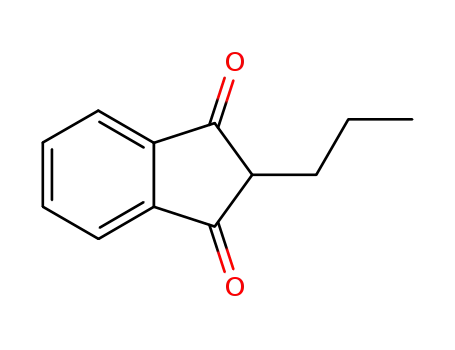 Molecular Structure of 14570-43-5 (1H-Indene-1,3(2H)-dione, 2-propyl-)