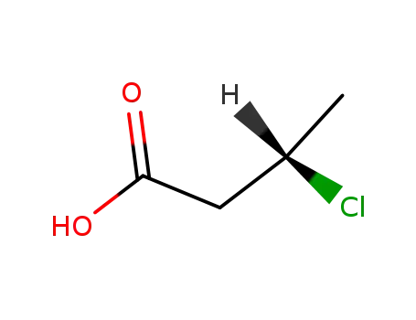 Molecular Structure of 25139-77-9 (Butanoic acid, 3-chloro-, (S)-)
