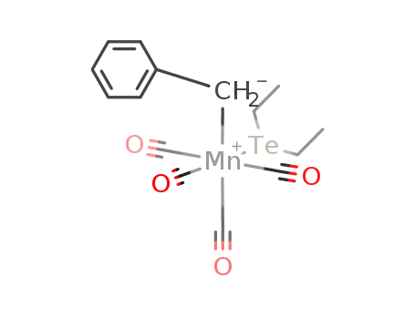 Mn(CO)4(CH2C6H5)(Te(CH2CH3)2)