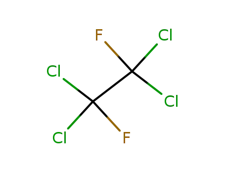 Molecular Structure of 76-12-0 (1,1,2,2-Tetrach lorodifluoroethane)