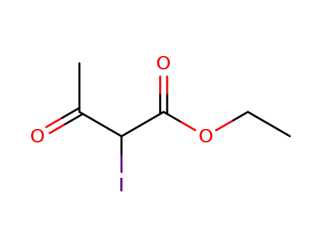 Molecular Structure of 104690-31-5 (Butanoic acid, 2-iodo-3-oxo-, ethyl ester)