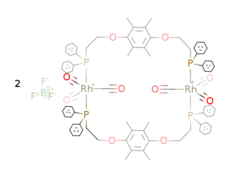 [(μ(2)-(1,4-(Ph2PCH2CH2O)2-2,3,5,6-((CH3)4C6)))2(CO)6Rh2][BF4]2