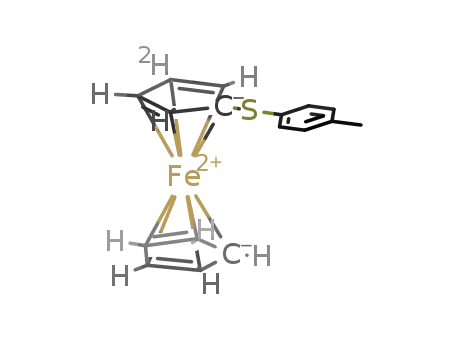 Fe(C5H5)(C5H3(2)HSC6H4CH3)
