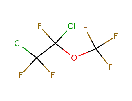 Molecular Structure of 2356-53-8 (1,2-DICHLOROTRIFLUOROETHYL TRIFLUOROMETHYL ETHER)