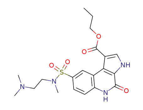 8-[(2-dimethylamino-ethyl)-methyl-sulfamoyl]-4-oxo-4,5-dihydro-3H-pyrrolo[2,3-c]quinoline-1-propyl carboxylate