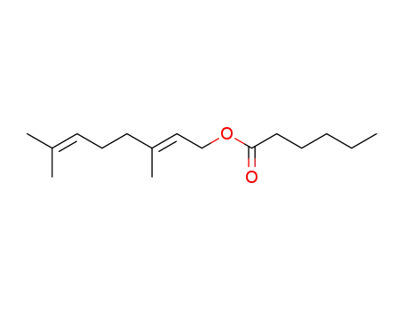 Molecular Structure of 10032-02-7 (GERANYL CAPROATE)
