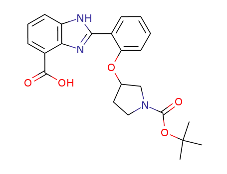 2-(2-(1-(tert-butoxycarbonyl)pyrrolidin-3-yloxy)phenyl)-1H-benzo[d]imidazole-4-carboxylic acid