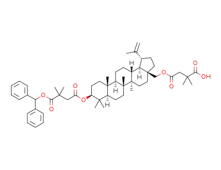 3-O-(4'-benzhydryloxy-3',3'-dimethylsuccinyl)-28-O-(3'',3''-dimethylsuccinyl)betulin