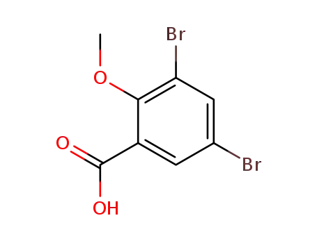 Molecular Structure of 13130-23-9 (3,5-DIBROMO-2-METHOXYBENZOIC ACID)