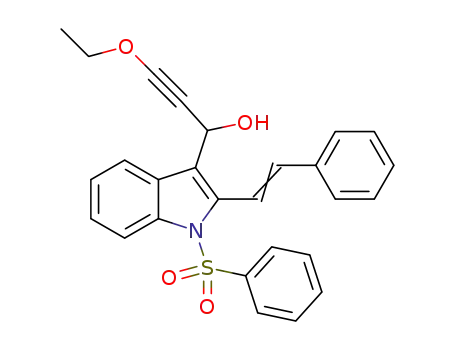 3-(3-ethoxy-1-hydroxyprop-2-yn-1-yl)-N-(phenylsulfonyl)-2-styrylindole