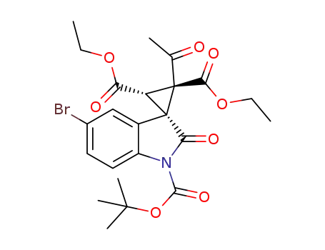 1'-(tert-butyl)-2,3-diethyl-(1S,2R,3S)-2-acetyl-5'-bromo-2'-oxospiro[cyclopropane-1,3'-indoline]-1',2,3-tricarboxylate