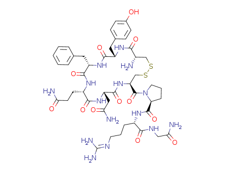113-79-1,Argipressine,3-(Phenylalanine)-8-arginineoxytocin;8-L-Arginine-vasopressin;AVP;Arg8-vasopressin;Arginine antidiuretic hormone;Arginine-8-vasopressin;Arginine-vasopressin;1,2-Dithia-5,8,11,14,17-pentaazacycloeicosane-10-propionamide,19-amino-13-benzyl-7-(carbamoylmethyl)-4-[2-[[1-[(carbamoylmethyl)carbamoyl]-4-guanidinobutyl]carbamoyl]-1-pyrrolidinylcarbonyl]-16-p-hydroxybenzyl-6,9,12,15,18-pentaoxo-(6CI);