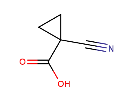 Molecular Structure of 6914-79-0 (1-Cyano-1-cyclopropanecarboxylic acid)