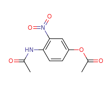 Molecular Structure of 2243-69-8 (4-Acetoxy-1-acetylamino-2-nitro-benzene)