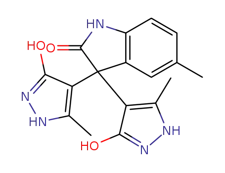 3,3-bis(3-hydroxy-5-methyl-1H-pyrazol-4-yl)-5-methylindolin-2-one