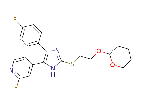 2-fluoro-4-(4-(4-fluorophenyl)-2-((2-((tetrahydro-2H-pyran-2-yl)oxy)ethyl)thio)-1H-imidazol-5-yl)pyridine