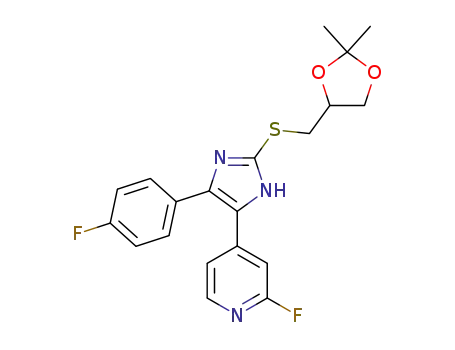4-(2-(((2,2-dimethyl-1,3-dioxolan-4-yl)methyl)thio)-4-(4-fluorophenyl)-1H-imidazol-5-yl)-2-fluoropyridine