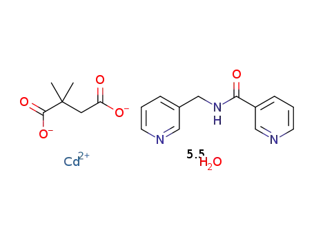 {[Cd(2,2-dimethylsuccinate)(3-pyridylmethylnicotinamide)(H2O)]·4.5H2O}