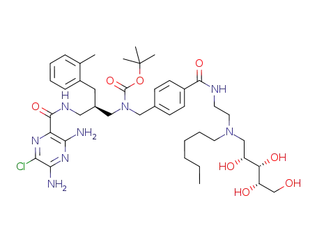 tert-butyl ((R)-3-(3,5-diamino-6-chloropyrazine-2-carboxamido)-2-(2-methylbenzyl)propyl)(4-((2-(hexyl((2R,3S,4S)-2,3,4,5-tetrahydroxypentyl)amino)ethyl)carbamoyl)benzyl)carbamate