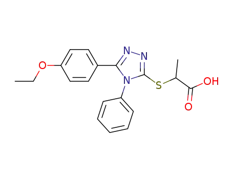 2-[4-phenyl-5-(4-ethoxyphenyl)-4H-1,2,4-triazol-3-ylsulfanyl]propanoic acid