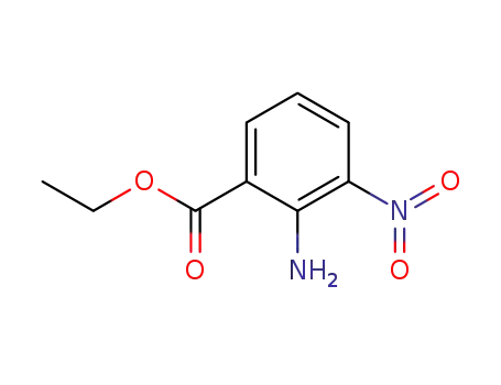 Molecular Structure of 61063-11-4 (ethyl 2-amino-3-nitro-benzoate)