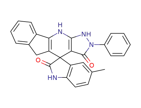 5'-methyl-2-phenyl-1,2,5,10-tetrahydro-3H-spiro[indeno[1,2-b]pyrazolo[4,3-e]pyridine-4,3'-indoline]-2',3-dione