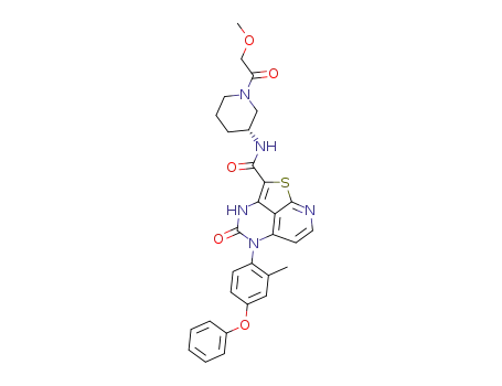 (R)-N-(1-(2-methoxyacetyl)piperidin-3-yl)-5-(2-methyl-4-phenoxyphenyl)-4-oxo-4,5-dihydro-3H-1-thia-3,5,8-triazaacenaphthylene-2-carboxamide