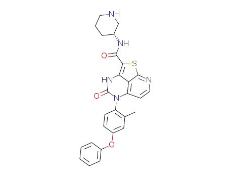(R)-5-(2-methyl-4-phenoxyphenyl)-4-oxo-N-(piperidin-3-yl)-4,5-dihydro-3H-1-thia-3,5,8-triazaacenaphthylene-2-carboxamide