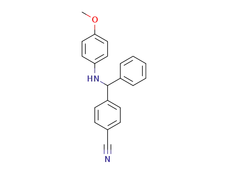 4-(((4-methoxyphenyl)amino)(phenyl)methyl)benzonitrile
