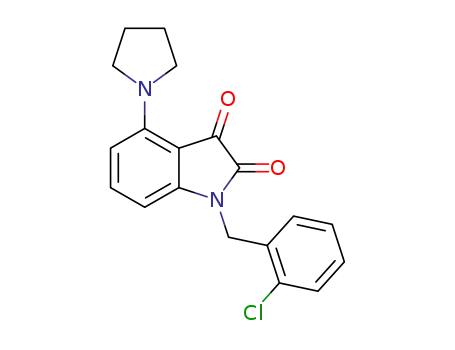 1-(2-chlorobenzyl)-4-(pyrrolidin-1-yl)indoline-2,3-dione
