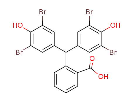 Molecular Structure of 28818-25-9 (2-[bis(3,5-dibromo-4-hydroxyphenyl)methyl]benzoic acid)