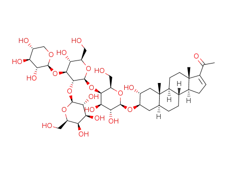 2α,3β-dihydroxy-5α-pregn-16-en-20-one-3-O-{β-D-glucopyranosyl-(1→2)-[β-D-xylopyranosyl-(1→3)]-β-D-glucopyranosyl-(1→4)-β-D-galactopyranoside}