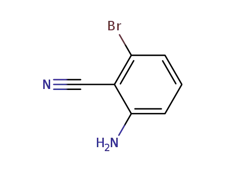 Molecular Structure of 77326-62-6 (2-Amino-6-bromobenzonitrile)