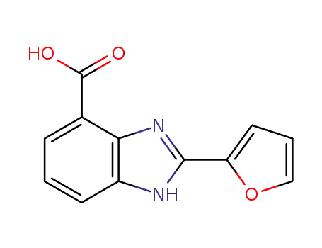 Molecular Structure of 124340-76-7 (2-FURAN-2-YL-3H-BENZOIMIDAZOLE-4-CARBOXYLIC ACID)