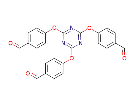 Molecular Structure of 3140-75-8 (Benzaldehyde, 4,4',4''-[1,3,5-triazine-2,4,6-triyltris(oxy)]tris-)