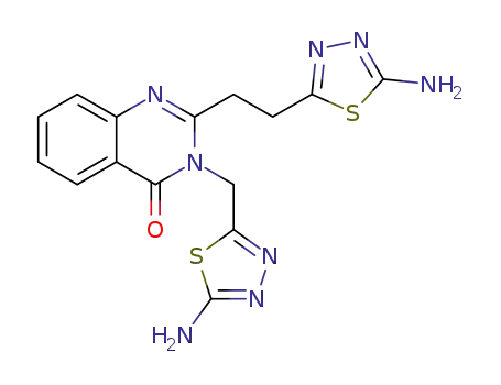 2-(2-(5-amino-1,3,4-thiadiazol-2-yl)ethyl)-3-((5-amino-1,3,4-thiadiazol-2-yl)methyl)quinazolin-4(3H)-one