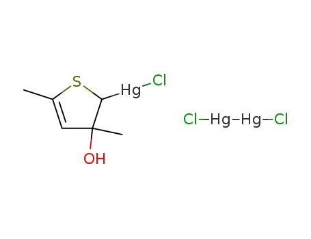3-hydroxy-3,5-dimethyl-2,3-dihydro-[2]thienylmercury (1+); mercury chloride-double salt of chloride