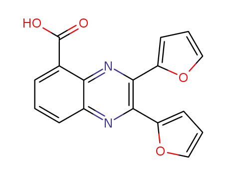 2,3-bis-(2-furyl)-5-quinoxalinecarboxylic acid