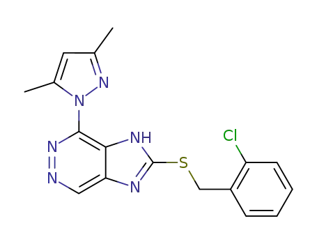 4-(3,5-Dimethylpyrazol-1-yl)-2-(2-chlorobenzylthio)imidazo<4,5-d>pyridazine
