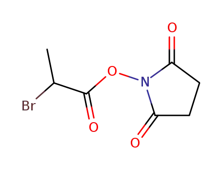 Molecular Structure of 129779-14-2 (2,5-Pyrrolidinedione, 1-(2-bromo-1-oxopropoxy)-)