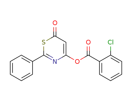 Molecular Structure of 73672-81-8 (6-oxo-2-phenyl-6H-1,3-thiazin-4-yl 2-chlorobenzoate)