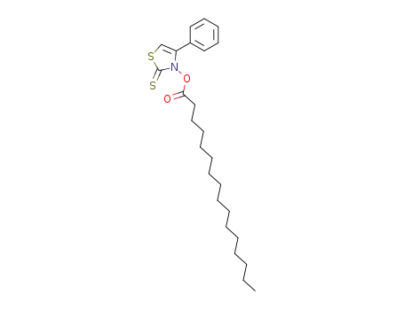 Molecular Structure of 106130-34-1 (2(3H)-Thiazolethione, 3-[(1-oxohexadecyl)oxy]-4-phenyl-)
