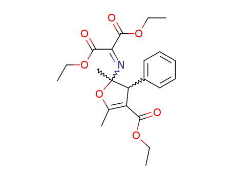 Molecular Structure of 91473-89-1 (Propanedioic acid,
[[4-(ethoxycarbonyl)-2,3-dihydro-2,5-dimethyl-3-phenyl-2-furanyl]imino]-,
diethyl ester)