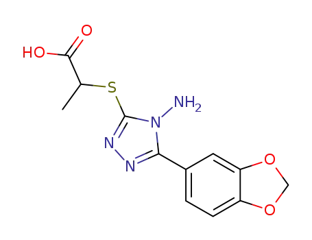 2-(4-Amino-5-benzo[1,3]dioxol-5-yl-4H-[1,2,4]triazol-3-ylsulfanyl)-propionic acid