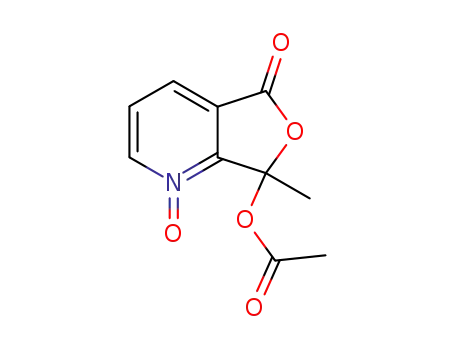Molecular Structure of 111068-01-0 (Furo[3,4-b]pyridin-5(7H)-one, 7-(acetyloxy)-7-methyl-, 1-oxide)