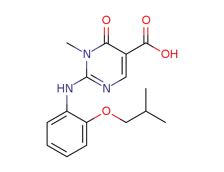 1,6-dihydro-1-methyl-2-<2-(2-methylpropoxy)anilino>-6-dioxo-5-pyrimidinecarboxylic acid