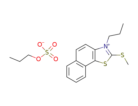 3-propyl-2-methylthionaphto<2,1-d>thiazolium propylsulfate