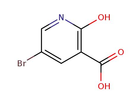 Molecular Structure of 104612-36-4 (5-Bromo-2-hydroxynicotinic acid)