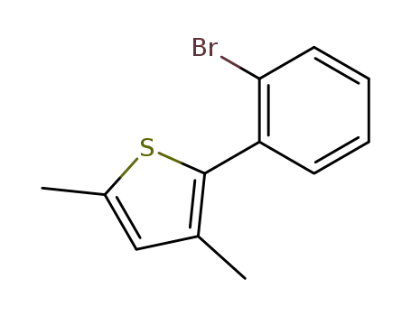Molecular Structure of 106183-35-1 (Thiophene, 2-(2-bromophenyl)-3,5-dimethyl-)